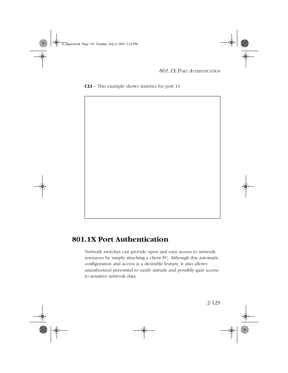 1x port authentication, 1x port authentication -129, 1x p | SMC Networks SMC EZ 10/100/1000 SMCGS8P-Smart User Manual | Page 161 / 366