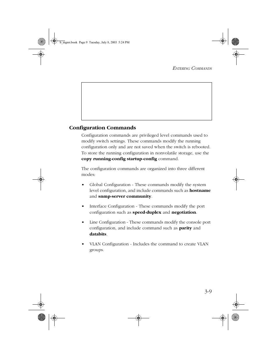 Configuration commands, Configuration commands -9 | SMC Networks SMC EZ 10/100/1000 SMCGS8P-Smart User Manual | Page 177 / 366