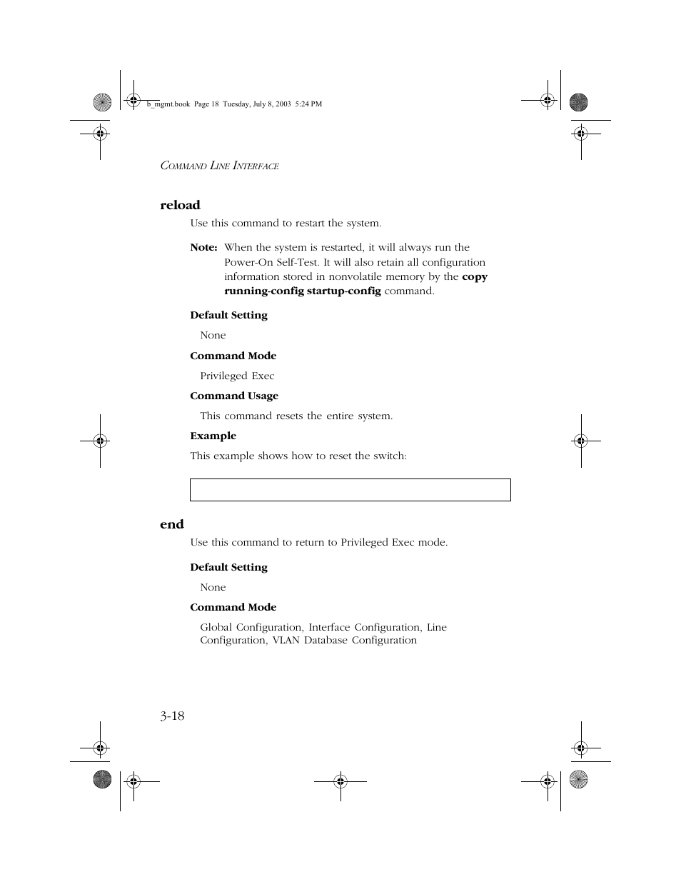 Reload, Reload -18 end -18 | SMC Networks SMC EZ 10/100/1000 SMCGS8P-Smart User Manual | Page 186 / 366
