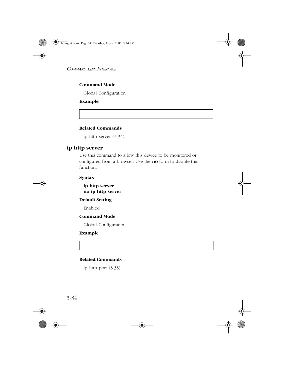 Ip http server, Ip http server -34 | SMC Networks SMC EZ 10/100/1000 SMCGS8P-Smart User Manual | Page 202 / 366