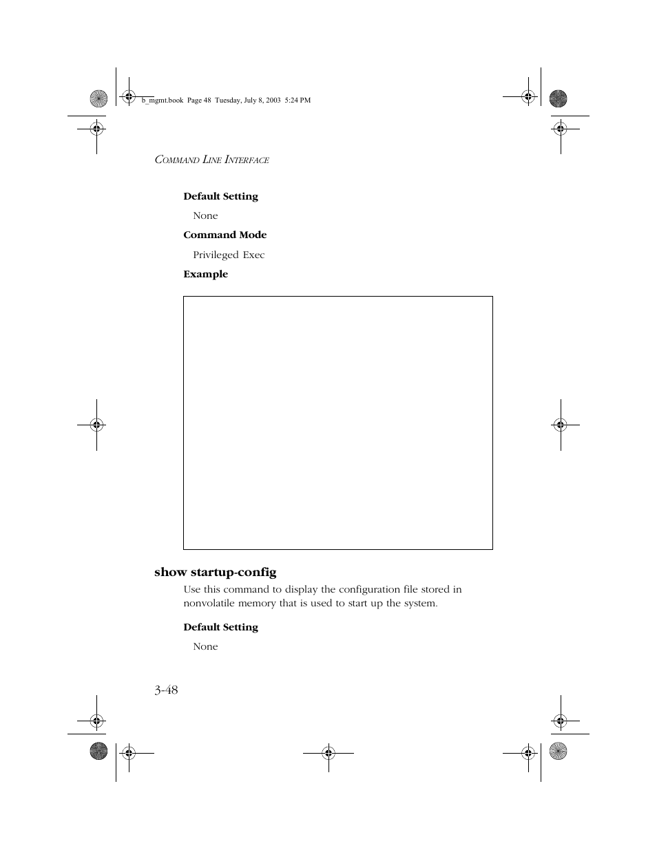 Show startup-config, Show startup-config -48 | SMC Networks SMC EZ 10/100/1000 SMCGS8P-Smart User Manual | Page 216 / 366