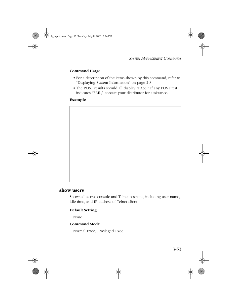 Show users, Show users -53 | SMC Networks SMC EZ 10/100/1000 SMCGS8P-Smart User Manual | Page 221 / 366