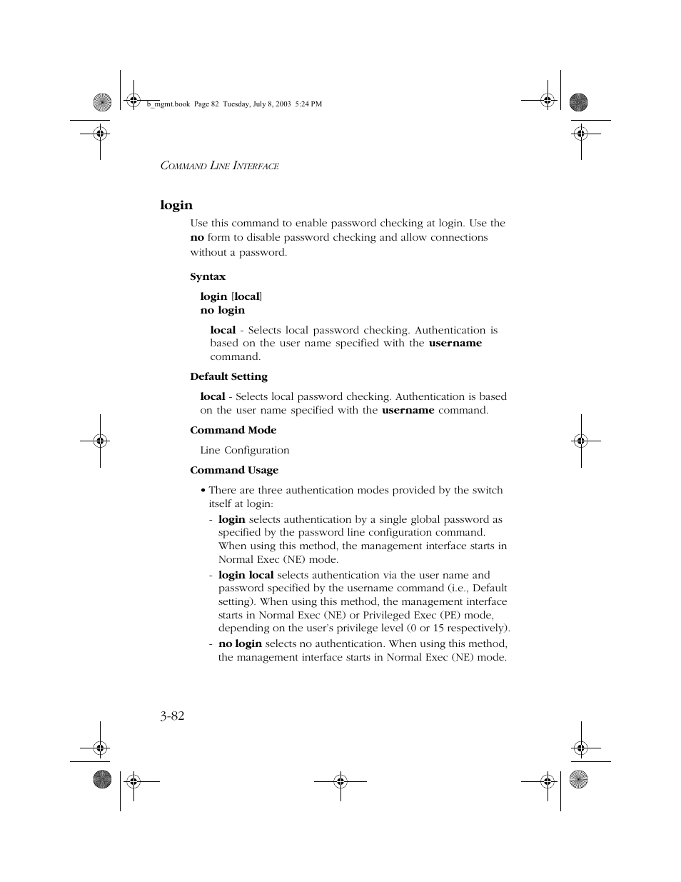 Login, Login -82 | SMC Networks SMC EZ 10/100/1000 SMCGS8P-Smart User Manual | Page 250 / 366