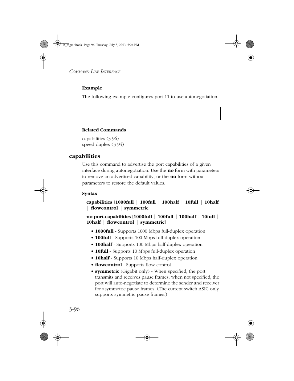 Capabilities, Capabilities -96 | SMC Networks SMC EZ 10/100/1000 SMCGS8P-Smart User Manual | Page 264 / 366