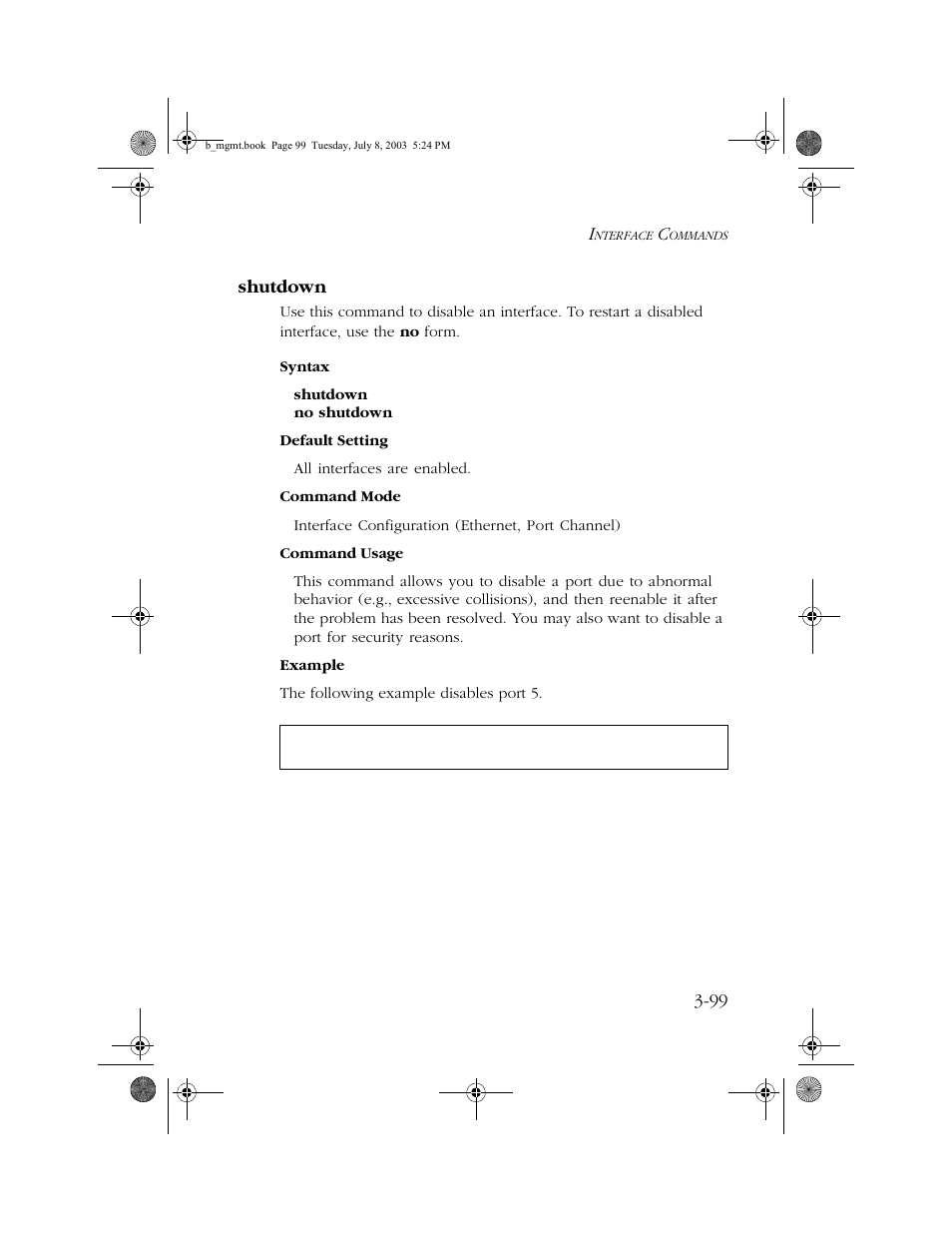 Shutdown, Shutdown -99 | SMC Networks SMC EZ 10/100/1000 SMCGS8P-Smart User Manual | Page 267 / 366