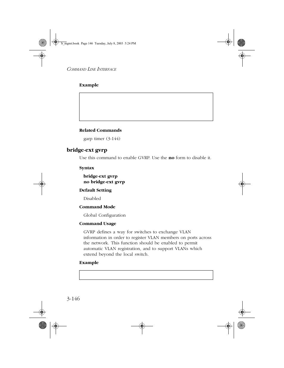 Bridge-ext gvrp, Bridge-ext gvrp -146 | SMC Networks SMC EZ 10/100/1000 SMCGS8P-Smart User Manual | Page 314 / 366