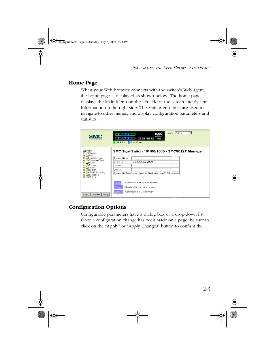 Configuration options | SMC Networks SMC EZ 10/100/1000 SMCGS8P-Smart User Manual | Page 35 / 366