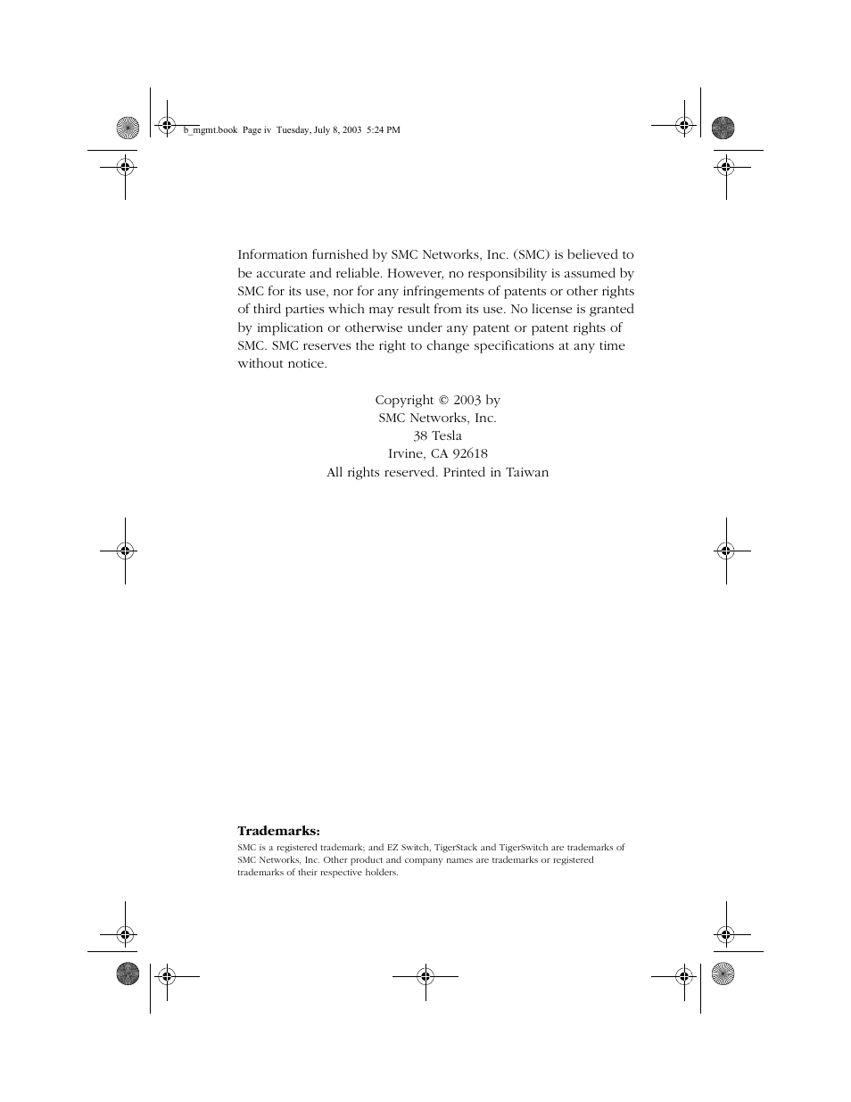 SMC Networks SMC EZ 10/100/1000 SMCGS8P-Smart User Manual | Page 4 / 366