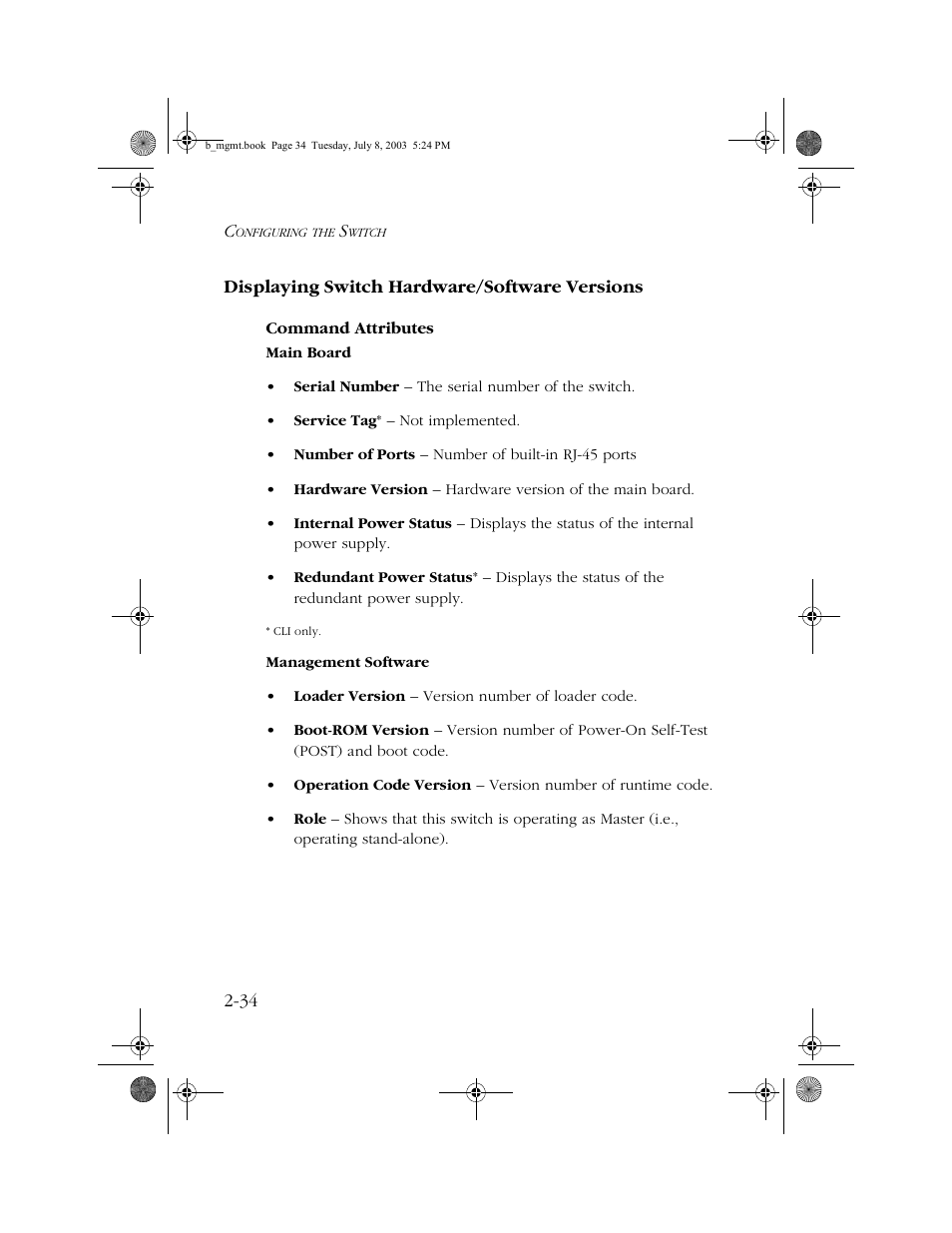 Displaying switch hardware/software versions, Displaying switch hardware/software versions -34 | SMC Networks SMC EZ 10/100/1000 SMCGS8P-Smart User Manual | Page 66 / 366