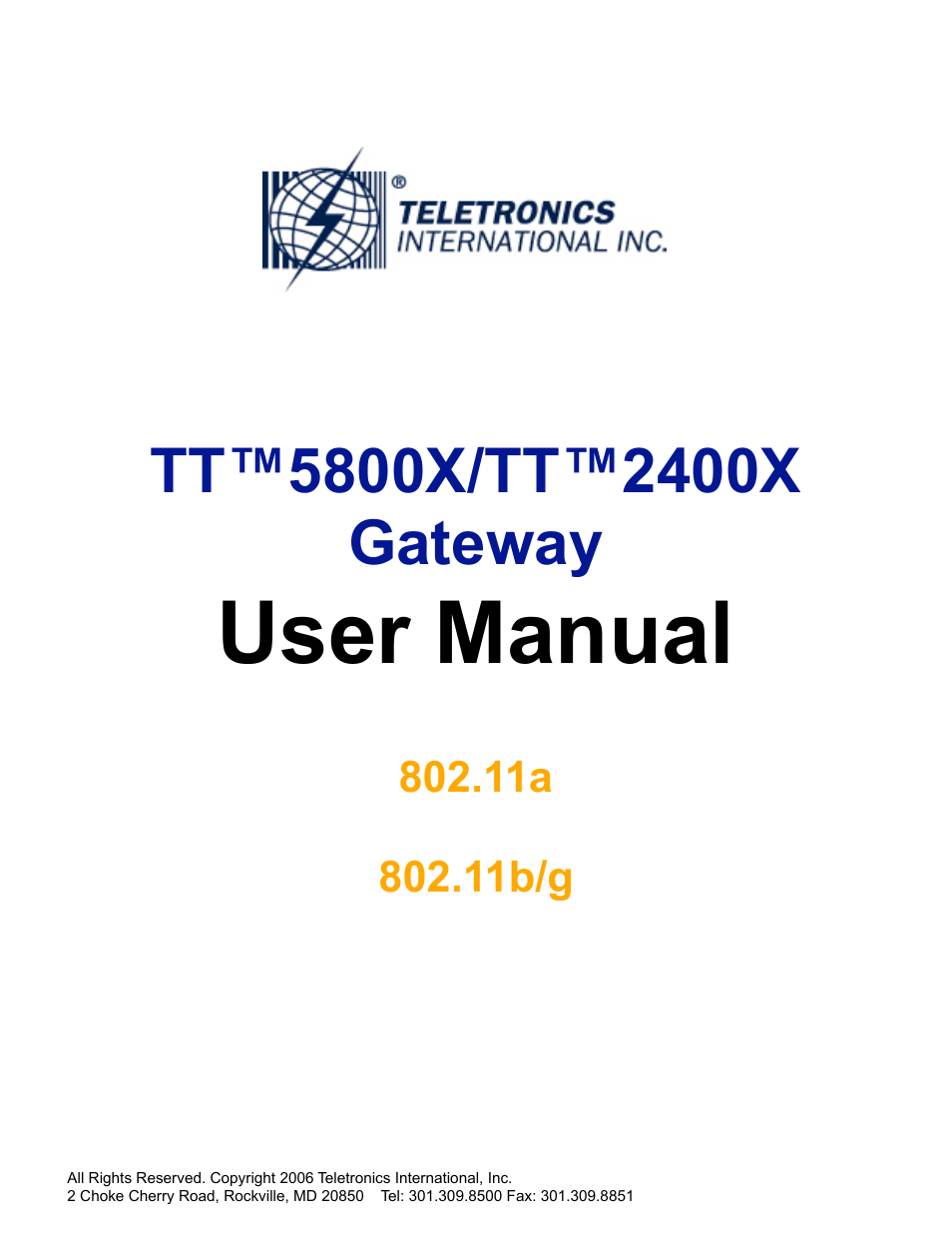 SMC Networks Gateway TTTM5800X User Manual | 62 pages