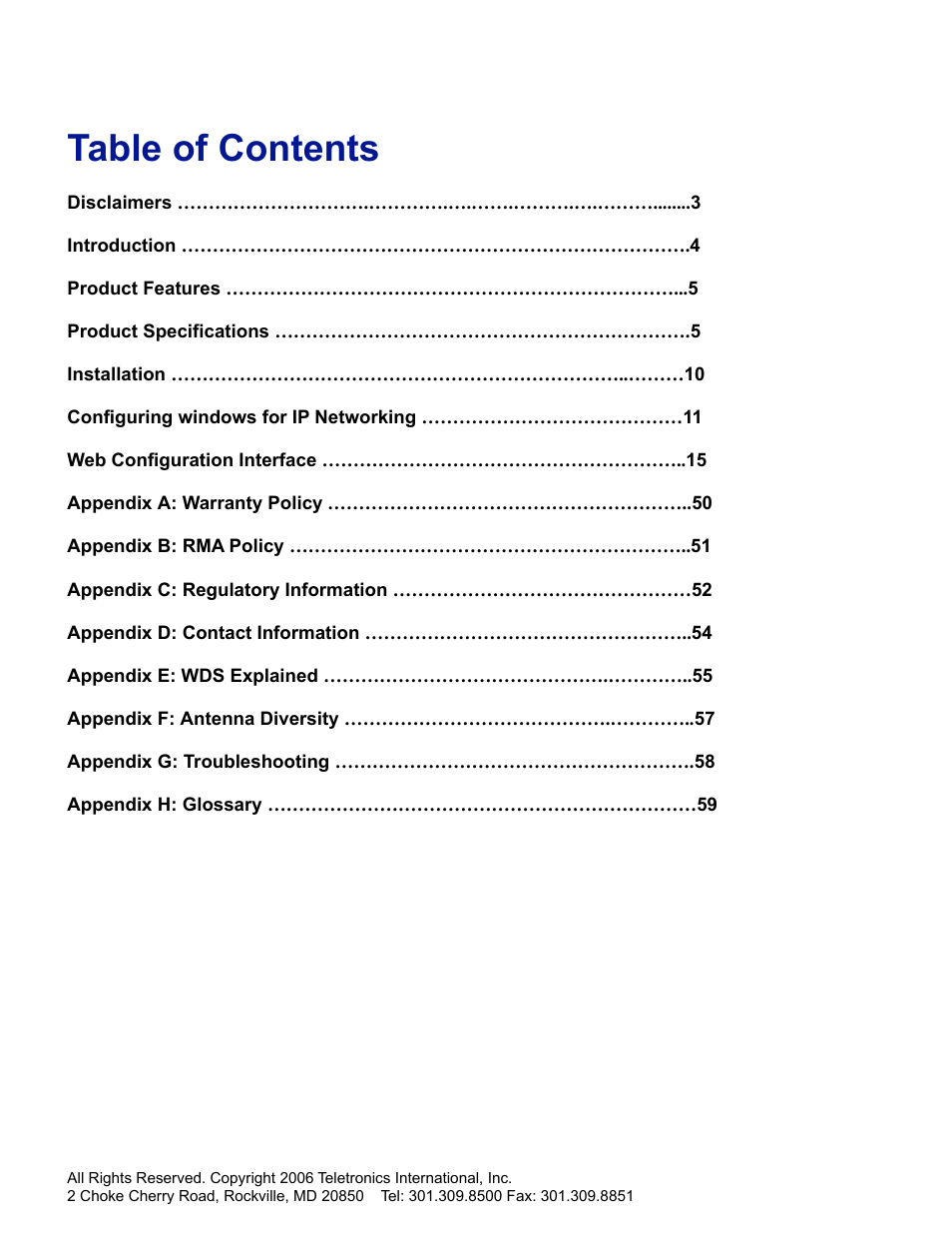 SMC Networks Gateway TTTM5800X User Manual | Page 2 / 62