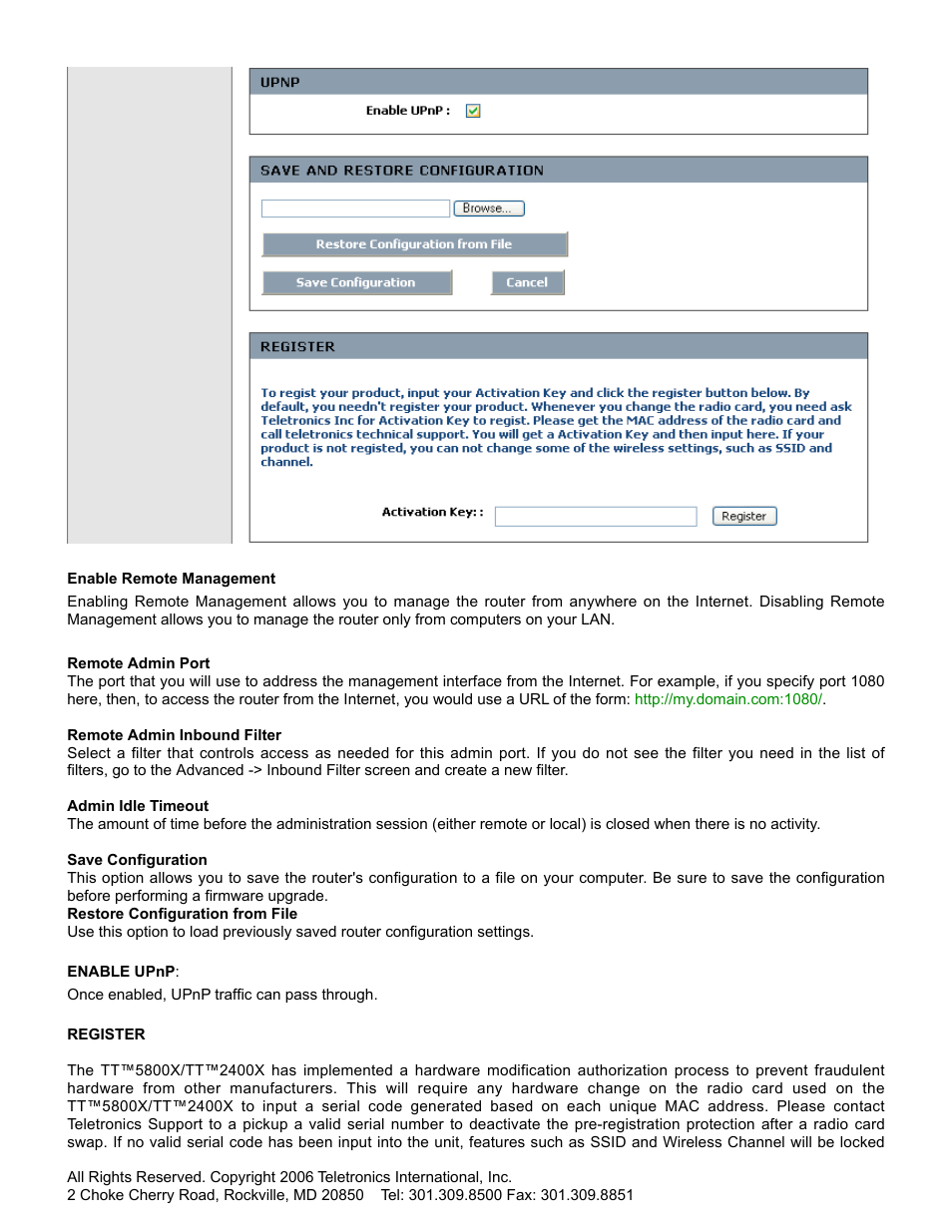 SMC Networks Gateway TTTM5800X User Manual | Page 44 / 62