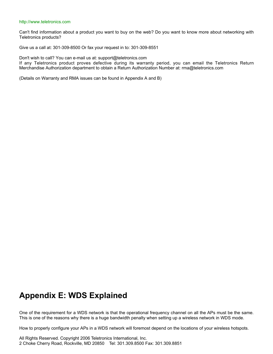 Appendix e: wds explained | SMC Networks Gateway TTTM5800X User Manual | Page 55 / 62