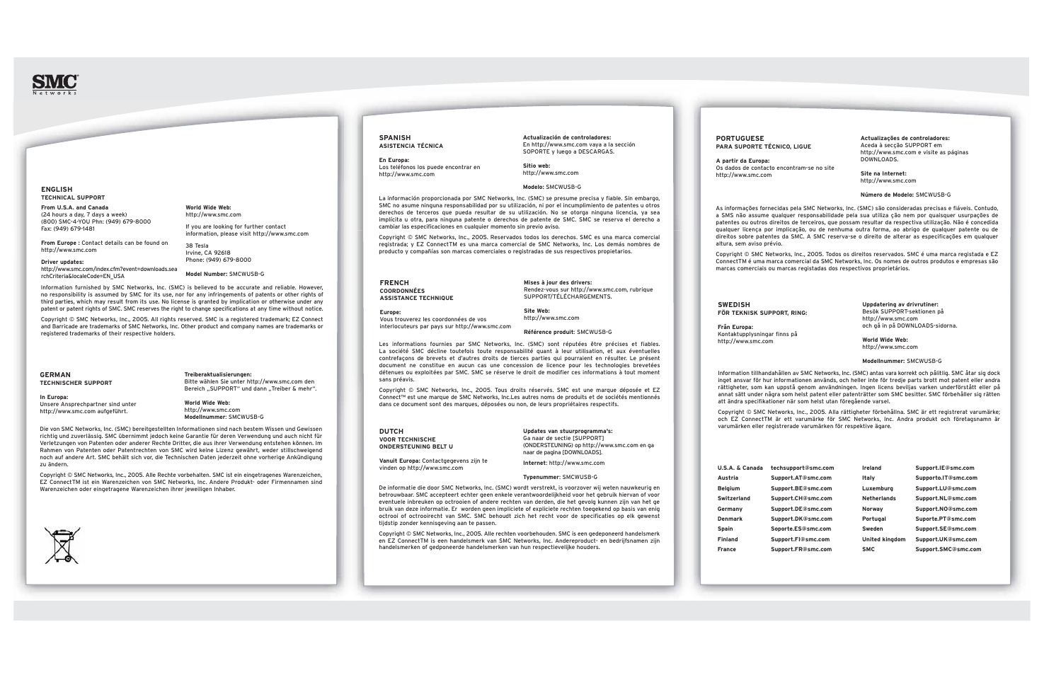 SMC Networks SMC EZ Connect g SMCWUSB-G User Manual | Page 2 / 2