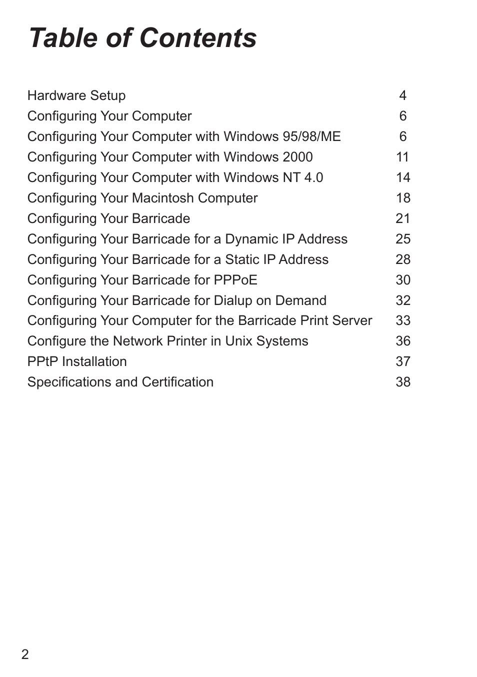 SMC Networks SMC7008ABR User Manual | Page 2 / 46