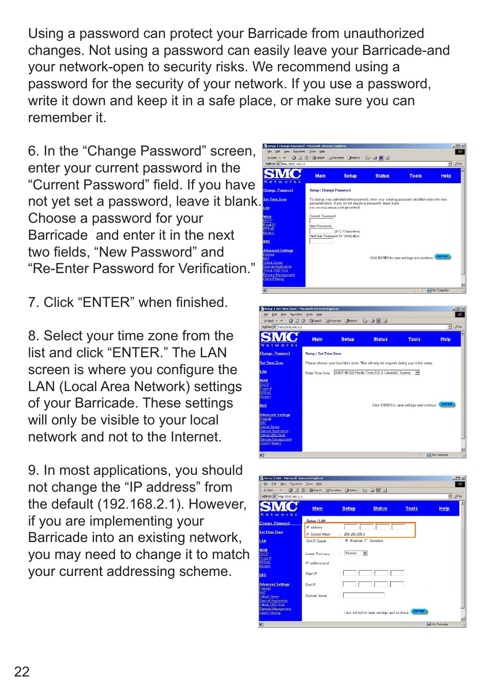 SMC Networks SMC7008ABR User Manual | Page 22 / 46