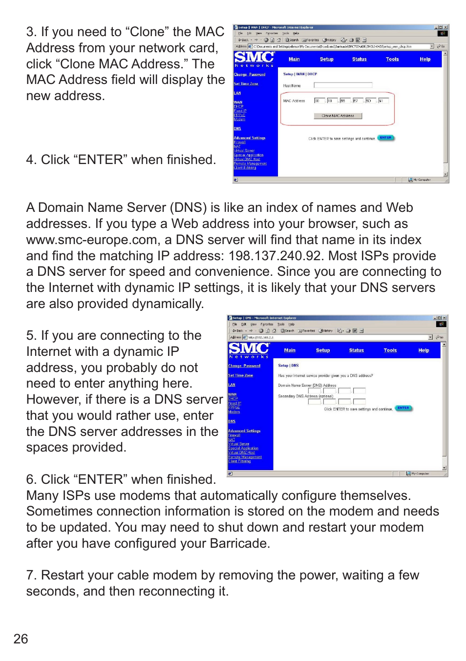 SMC Networks SMC7008ABR User Manual | Page 26 / 46