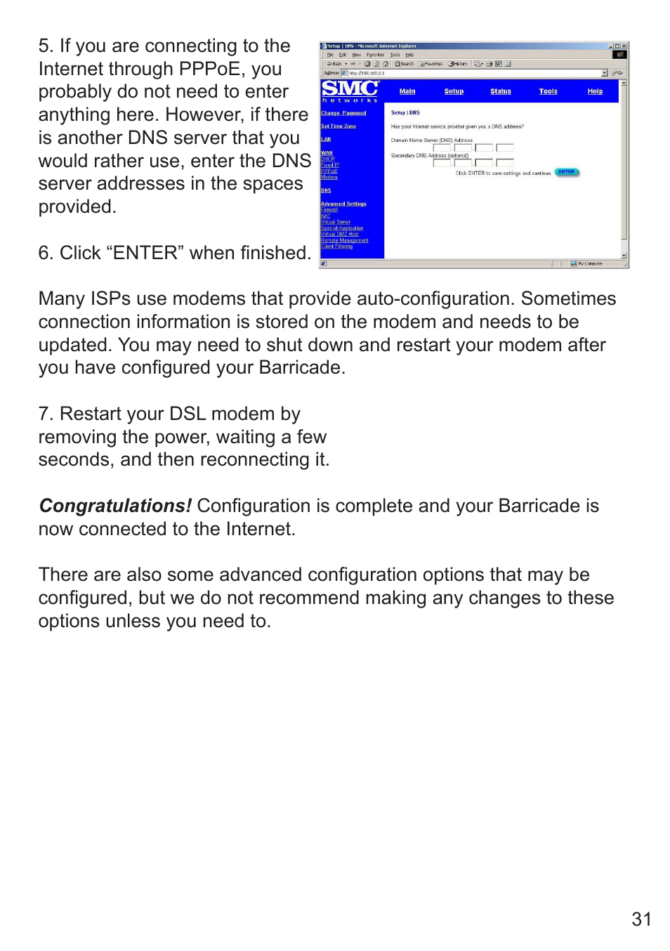 SMC Networks SMC7008ABR User Manual | Page 31 / 46