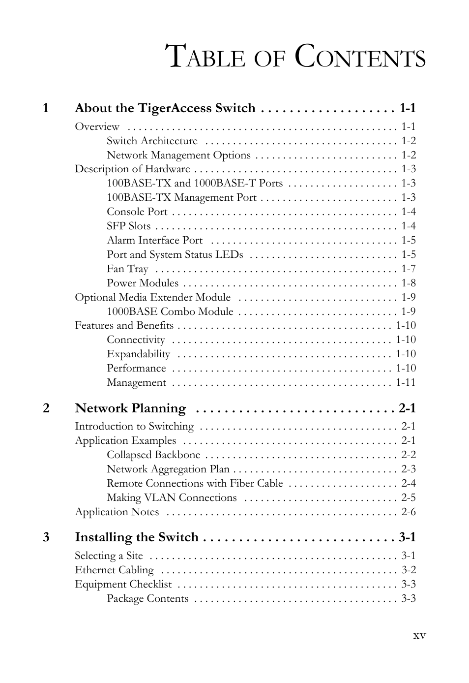 Able, Ontents | SMC Networks SMC TigerAccess SMC7824M/ESW User Manual | Page 15 / 104