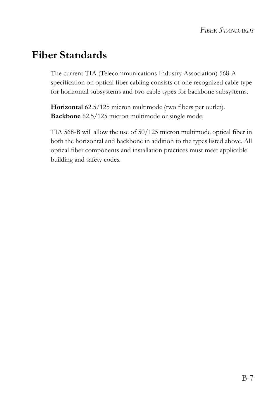 Fiber standards | SMC Networks SMC TigerAccess SMC7824M/ESW User Manual | Page 75 / 104