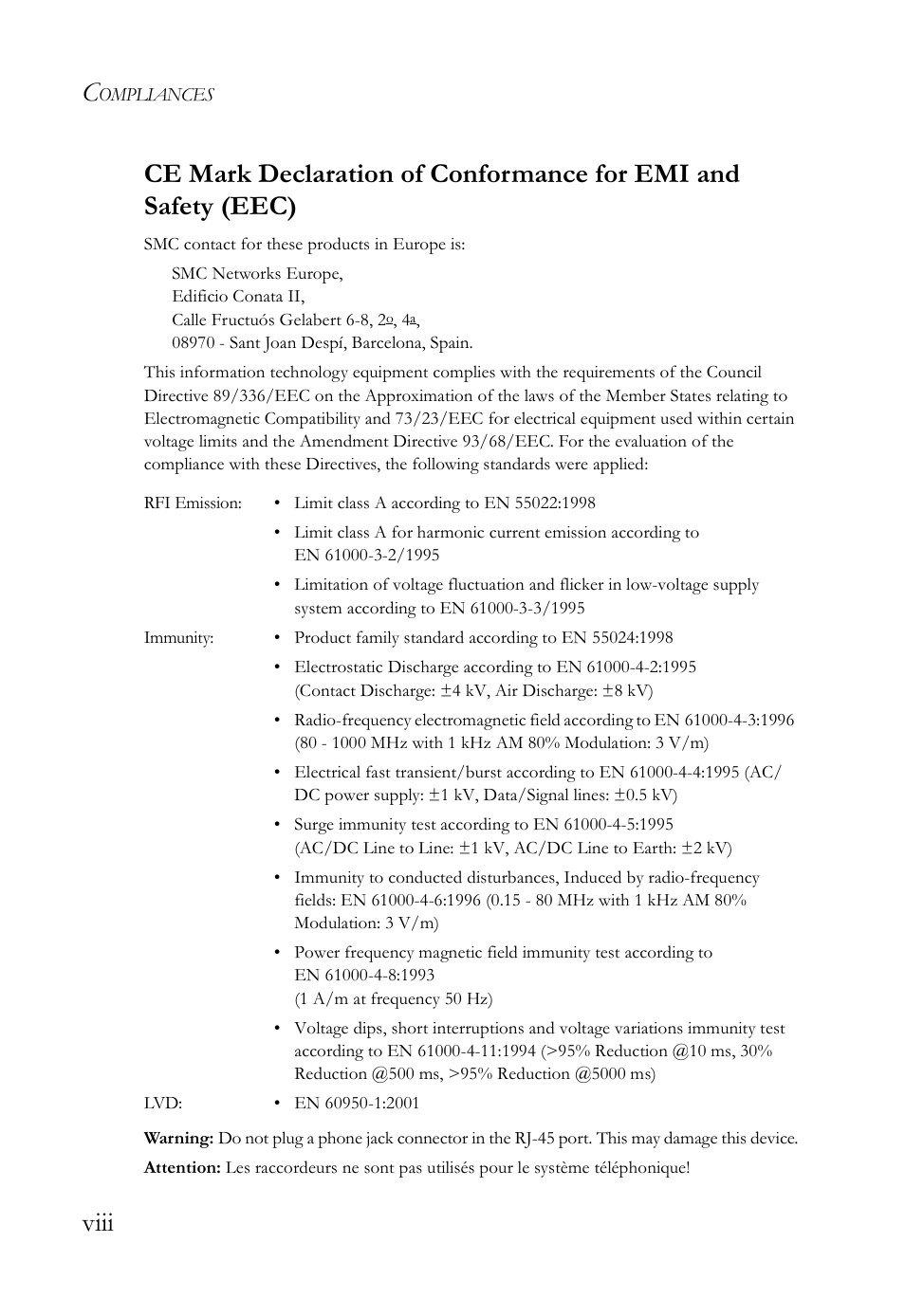SMC Networks SMC TigerAccess SMC7824M/ESW User Manual | Page 8 / 104