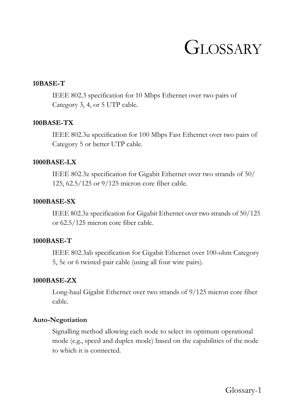 Glossary, Lossary | SMC Networks SMC TigerAccess SMC7824M/ESW User Manual | Page 93 / 104