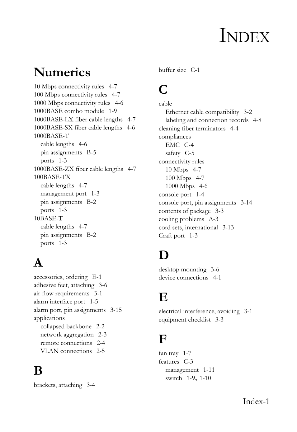 Index, Ndex, Numerics | SMC Networks SMC TigerAccess SMC7824M/ESW User Manual | Page 99 / 104