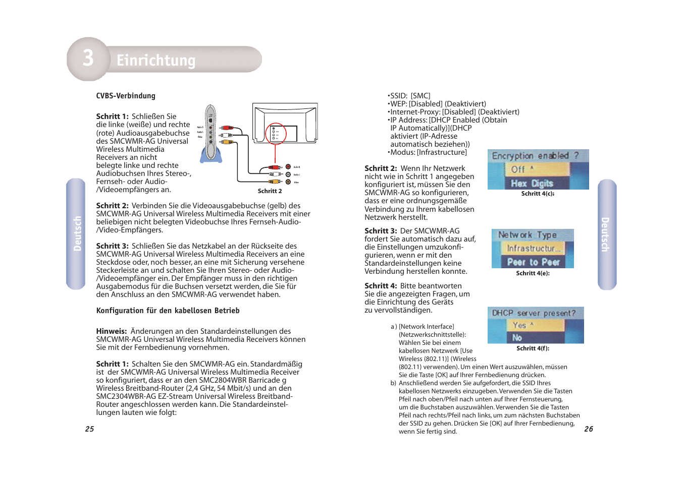 Einrichtung | SMC Networks EZ-Stream SMCWMR-AG User Manual | Page 14 / 60