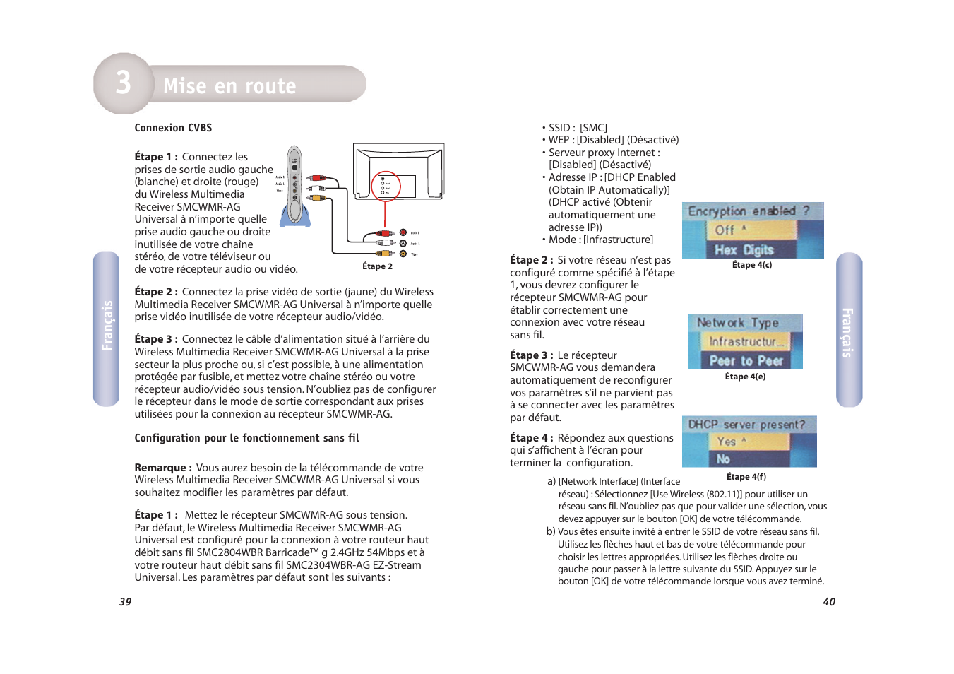 Mise en route | SMC Networks EZ-Stream SMCWMR-AG User Manual | Page 21 / 60