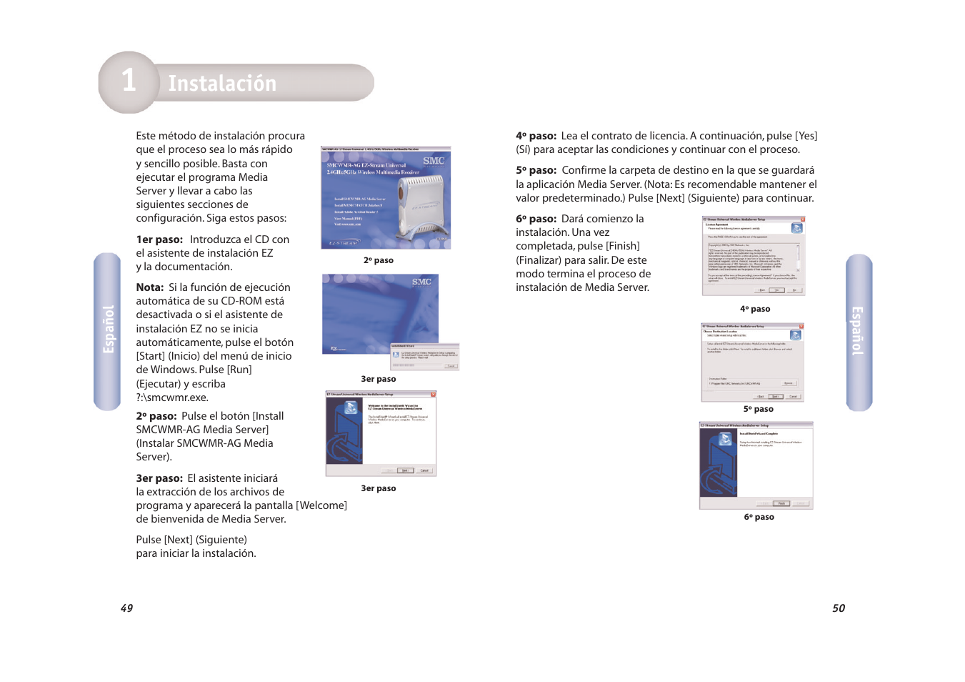 Instalación | SMC Networks EZ-Stream SMCWMR-AG User Manual | Page 26 / 60