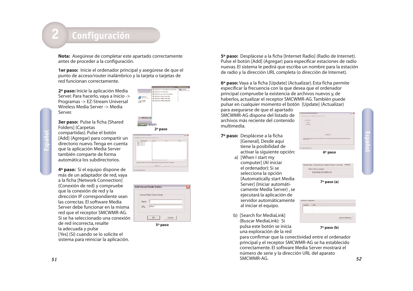 Configuración introducción | SMC Networks EZ-Stream SMCWMR-AG User Manual | Page 27 / 60