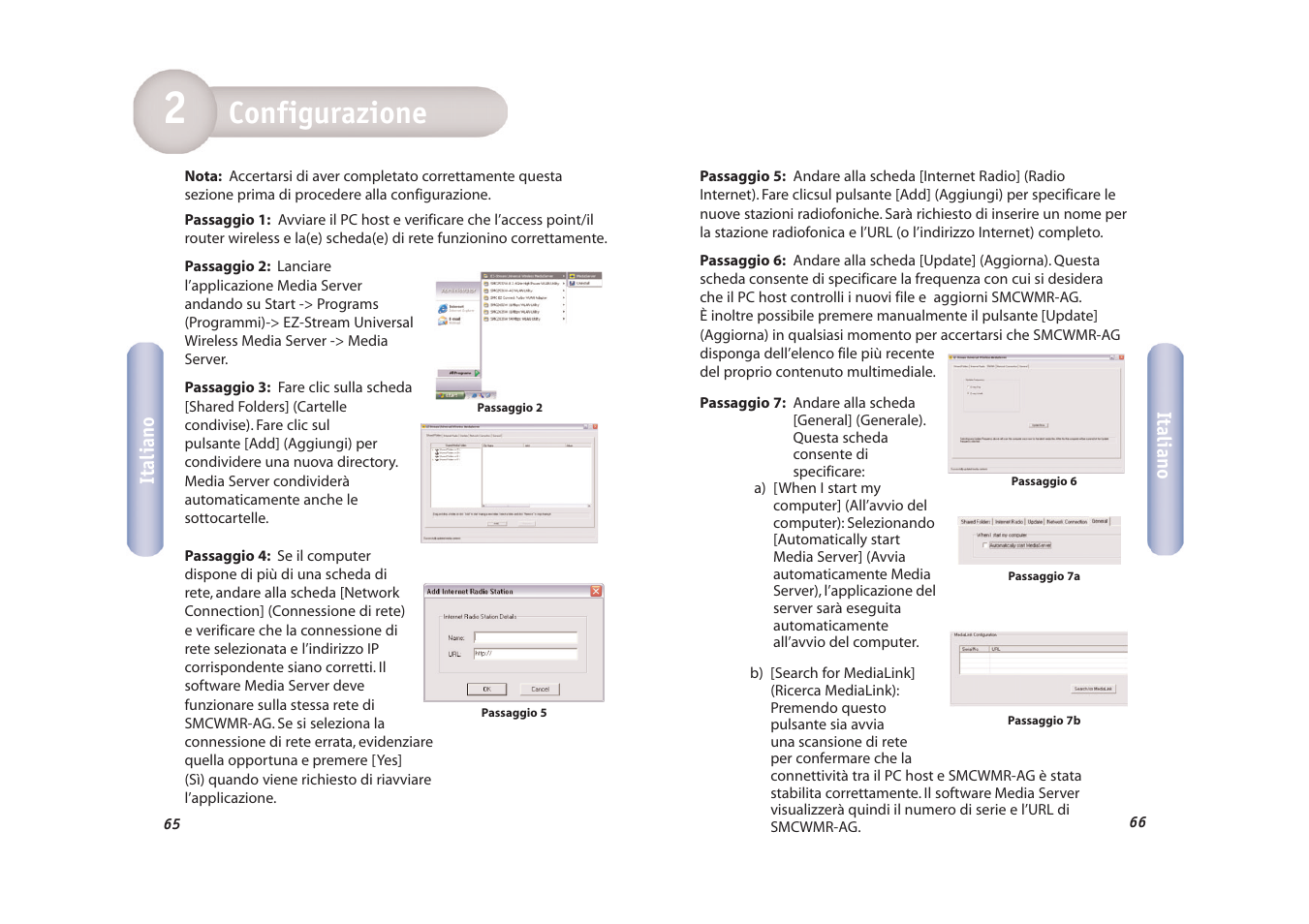 Configurazione introduzione | SMC Networks EZ-Stream SMCWMR-AG User Manual | Page 34 / 60