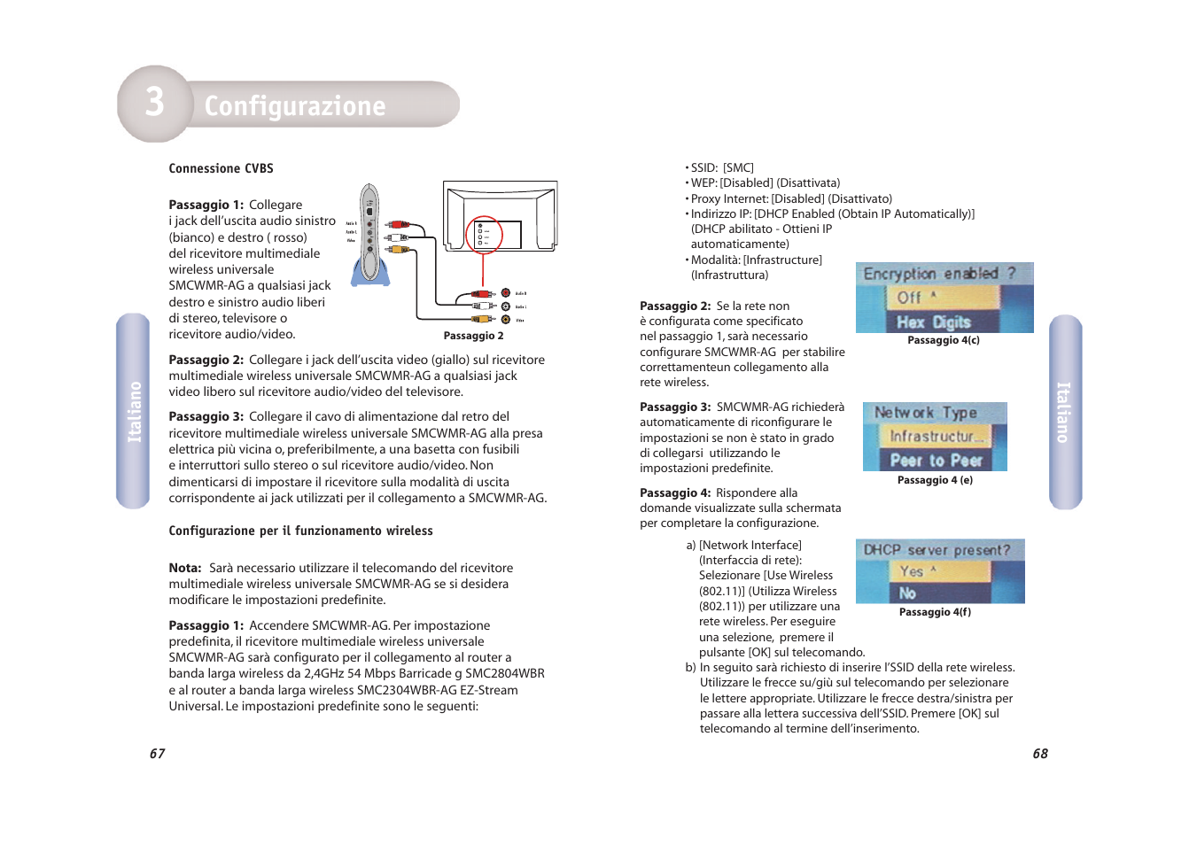 Configurazione | SMC Networks EZ-Stream SMCWMR-AG User Manual | Page 35 / 60