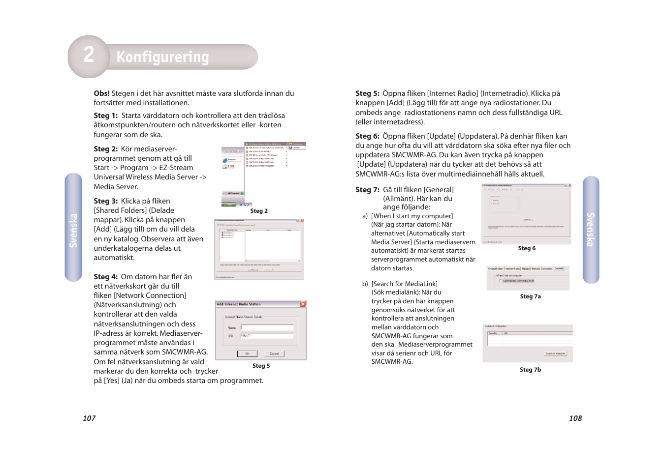 Konfigurering | SMC Networks EZ-Stream SMCWMR-AG User Manual | Page 55 / 60