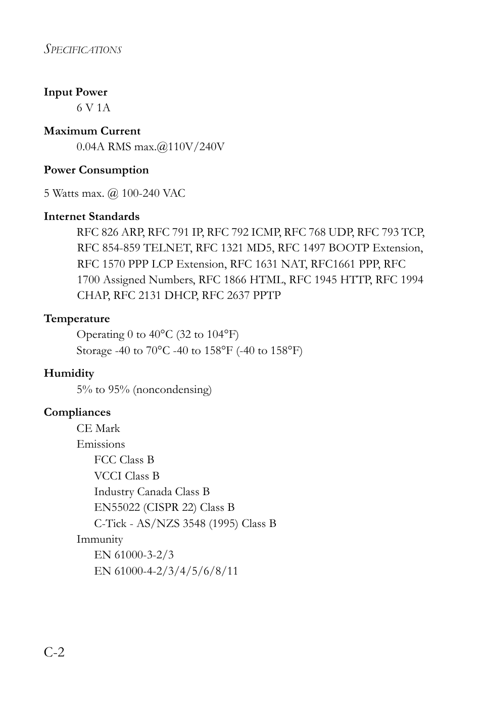 SMC Networks SMC Barricade SMC7004VBR User Manual | Page 118 / 122