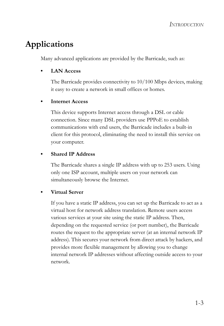 Applications | SMC Networks SMC Barricade SMC7004VBR User Manual | Page 15 / 122