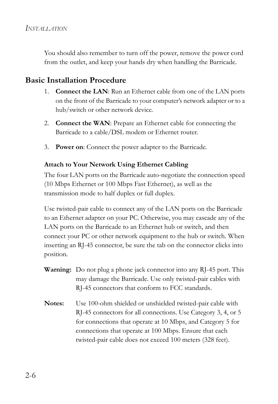 Basic installation procedure | SMC Networks SMC Barricade SMC7004VBR User Manual | Page 24 / 122