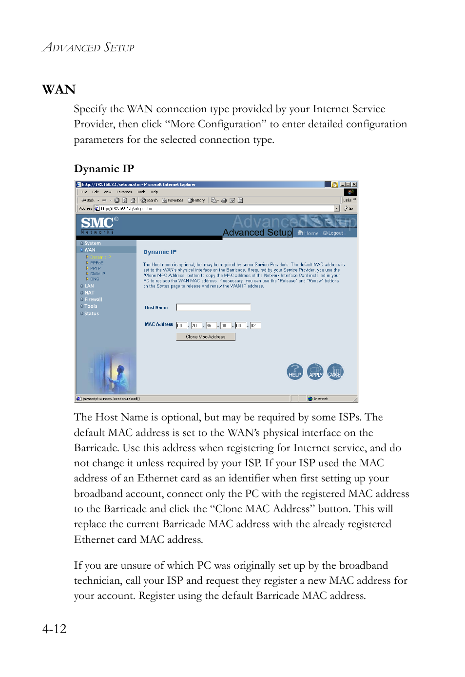 12 wan | SMC Networks SMC Barricade SMC7004VBR User Manual | Page 40 / 122