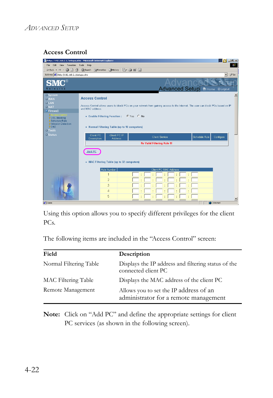 SMC Networks SMC Barricade SMC7004VBR User Manual | Page 50 / 122