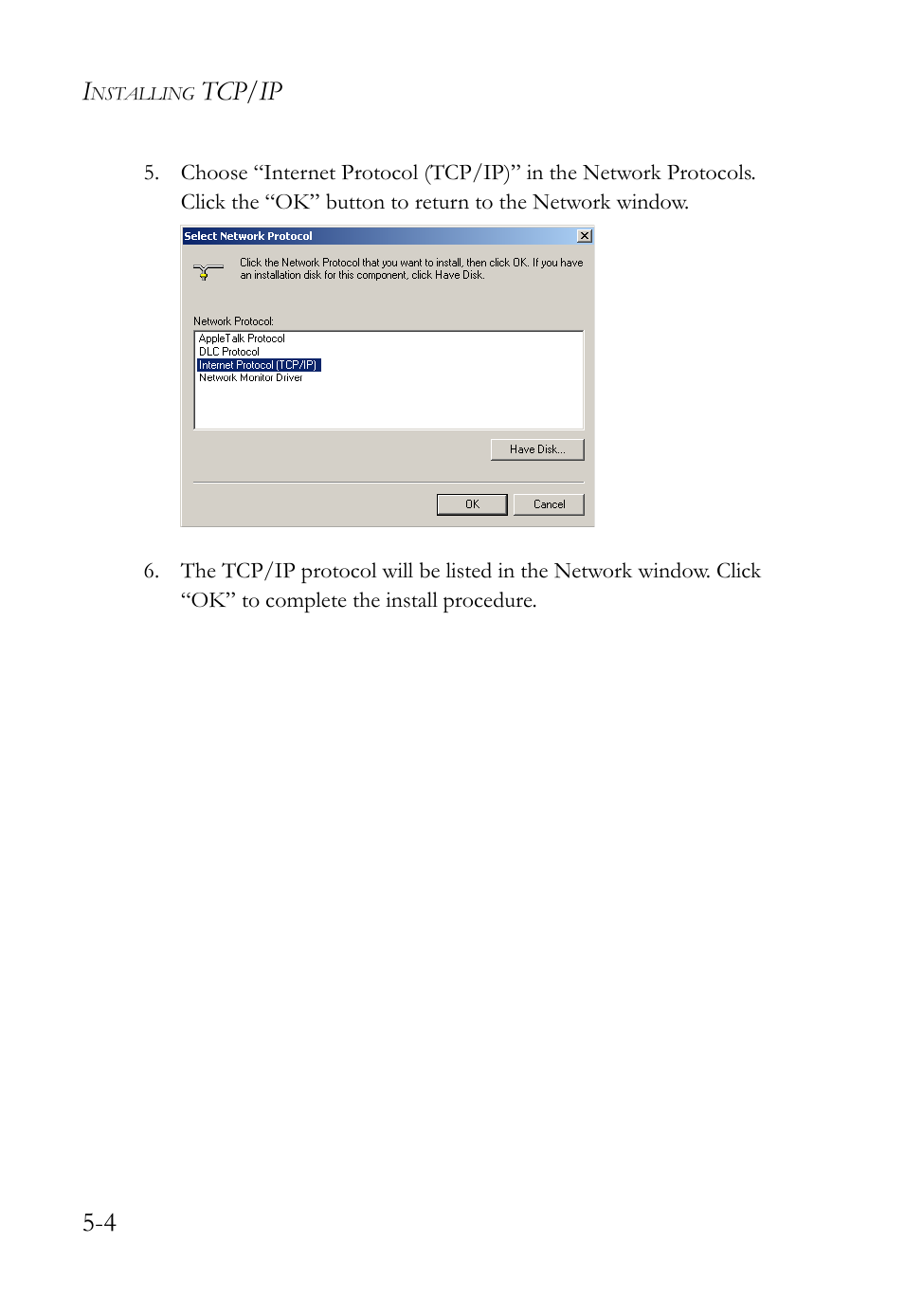 Tcp/ip 5-4 | SMC Networks SMC Barricade SMC7004VBR User Manual | Page 68 / 122