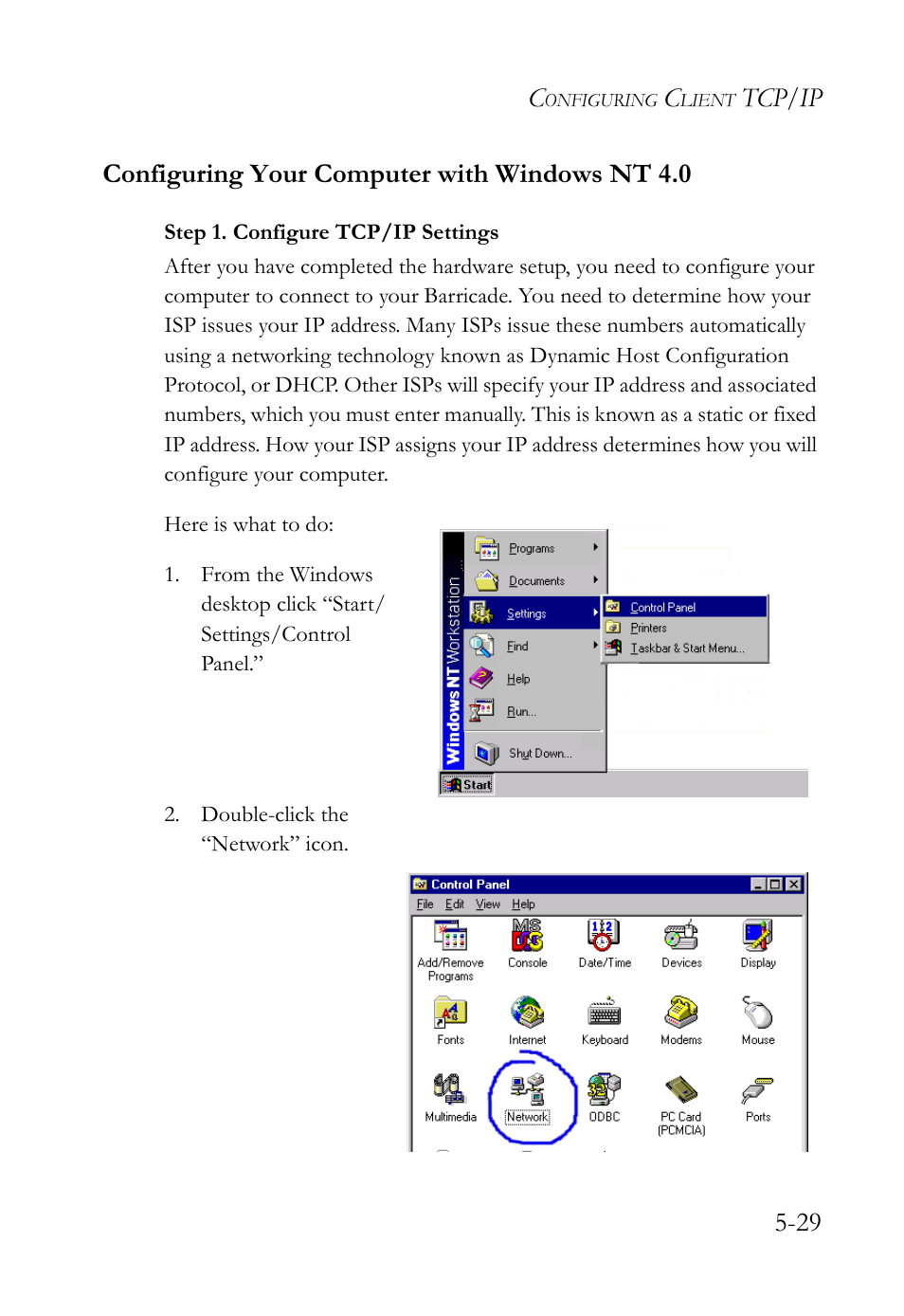 Configuring your computer with windows nt 4.0 | SMC Networks SMC Barricade SMC7004VBR User Manual | Page 93 / 122