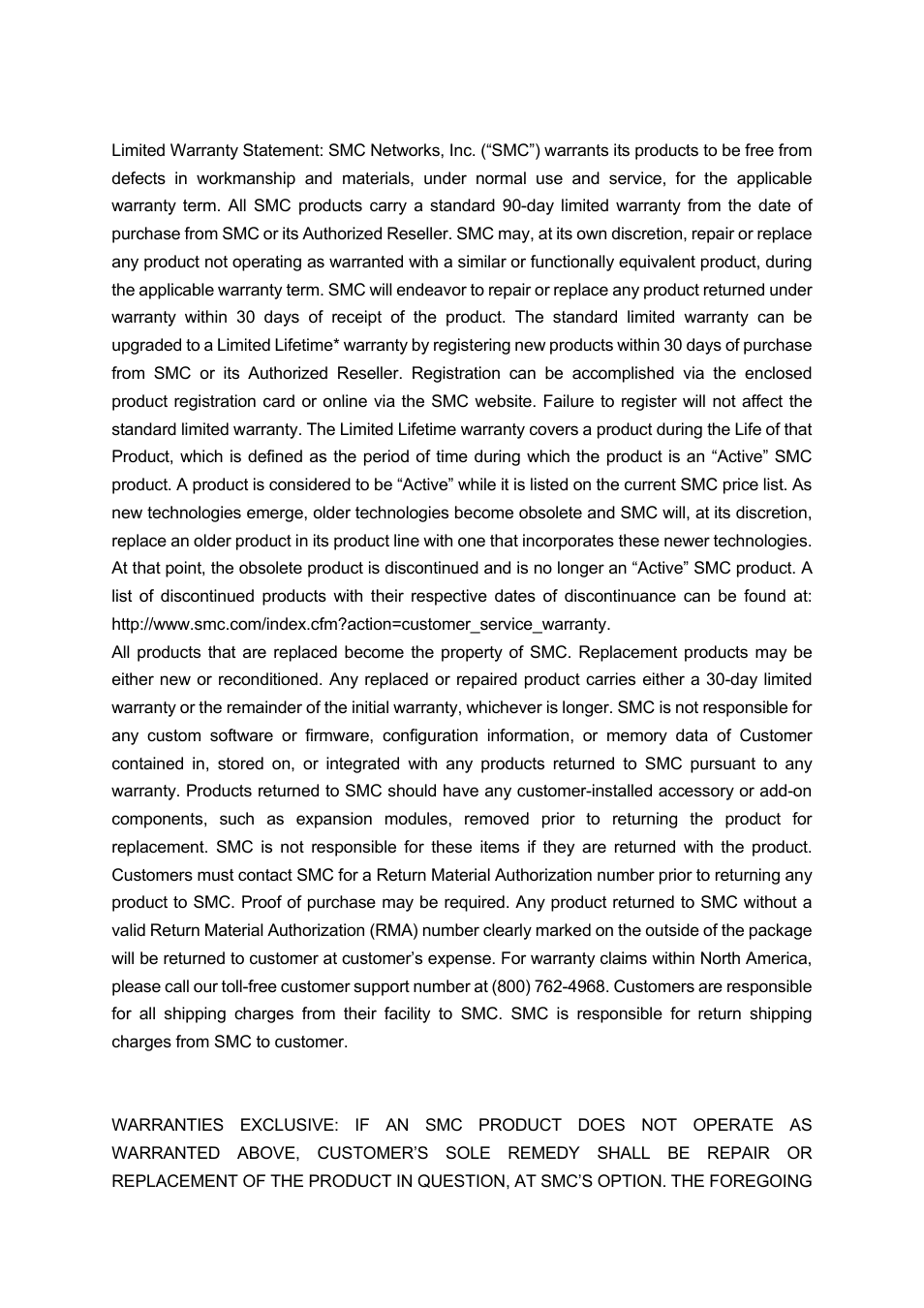 Limited warranty | SMC Networks SMC9452TX-2 User Manual | Page 3 / 41