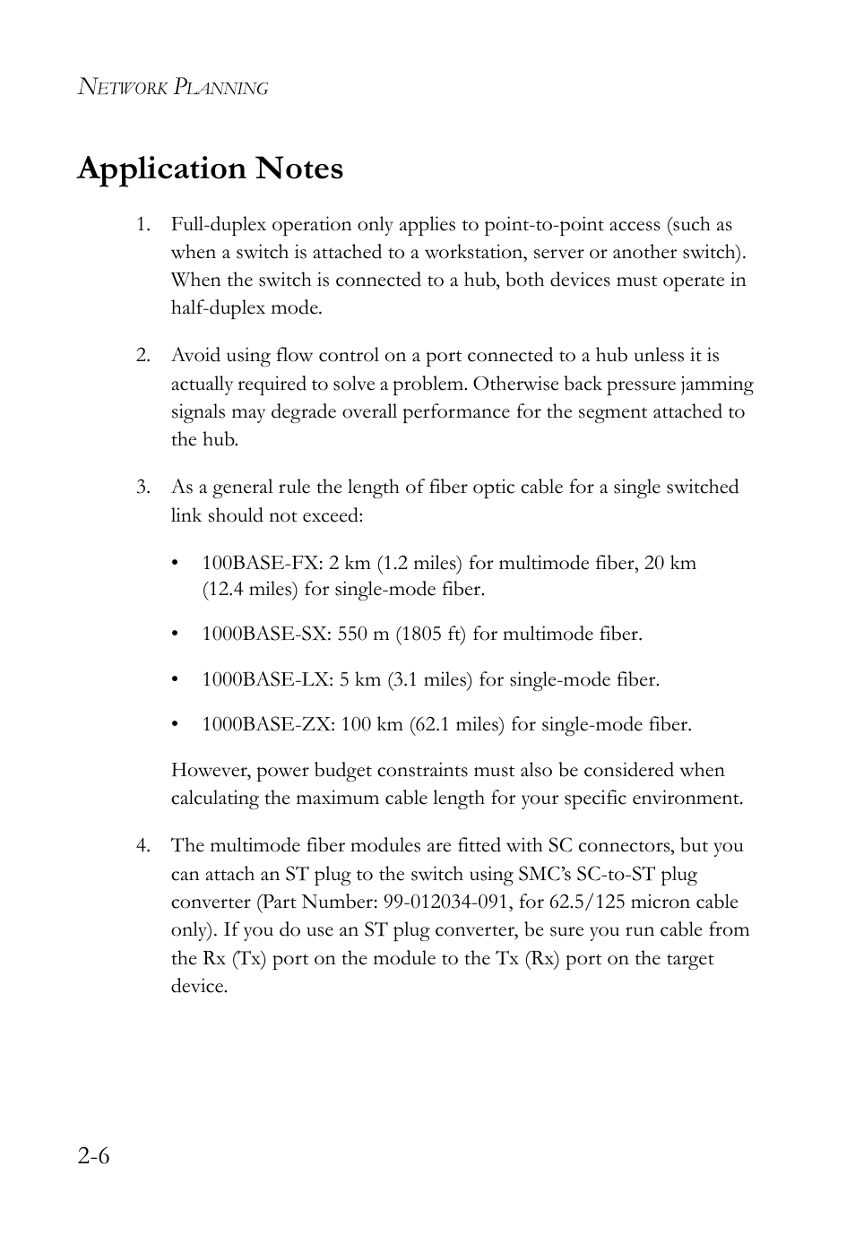 Application notes, Application notes -6 | SMC Networks 10/100 User Manual | Page 36 / 86