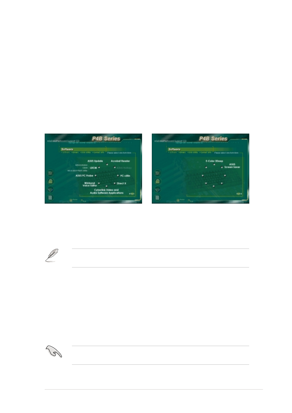 3 software menu | Asus P4B-E User Manual | Page 105 / 128