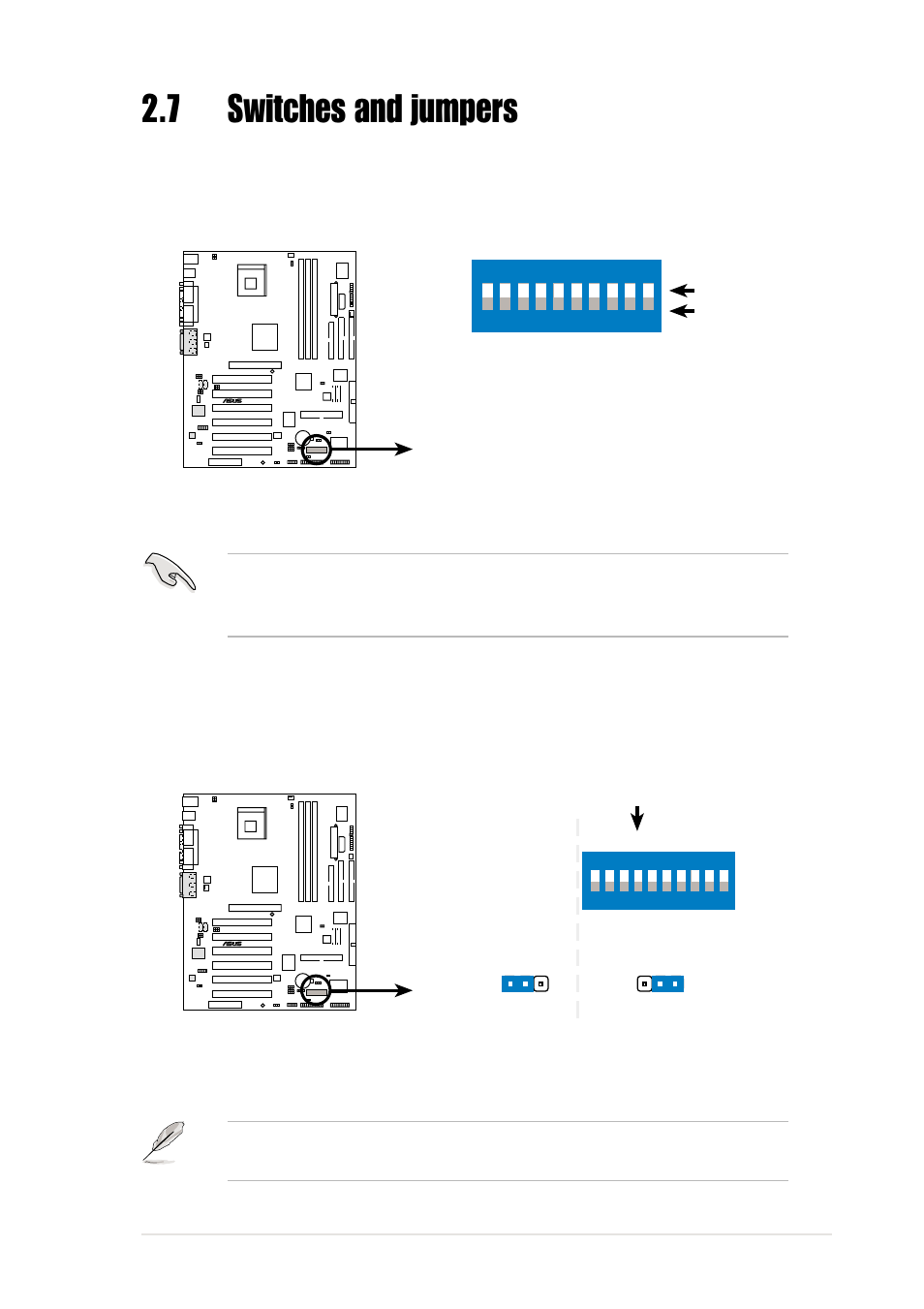 7 switches and jumpers, Asus p4b-e motherboard user guide 2-17 | Asus P4B-E User Manual | Page 39 / 128