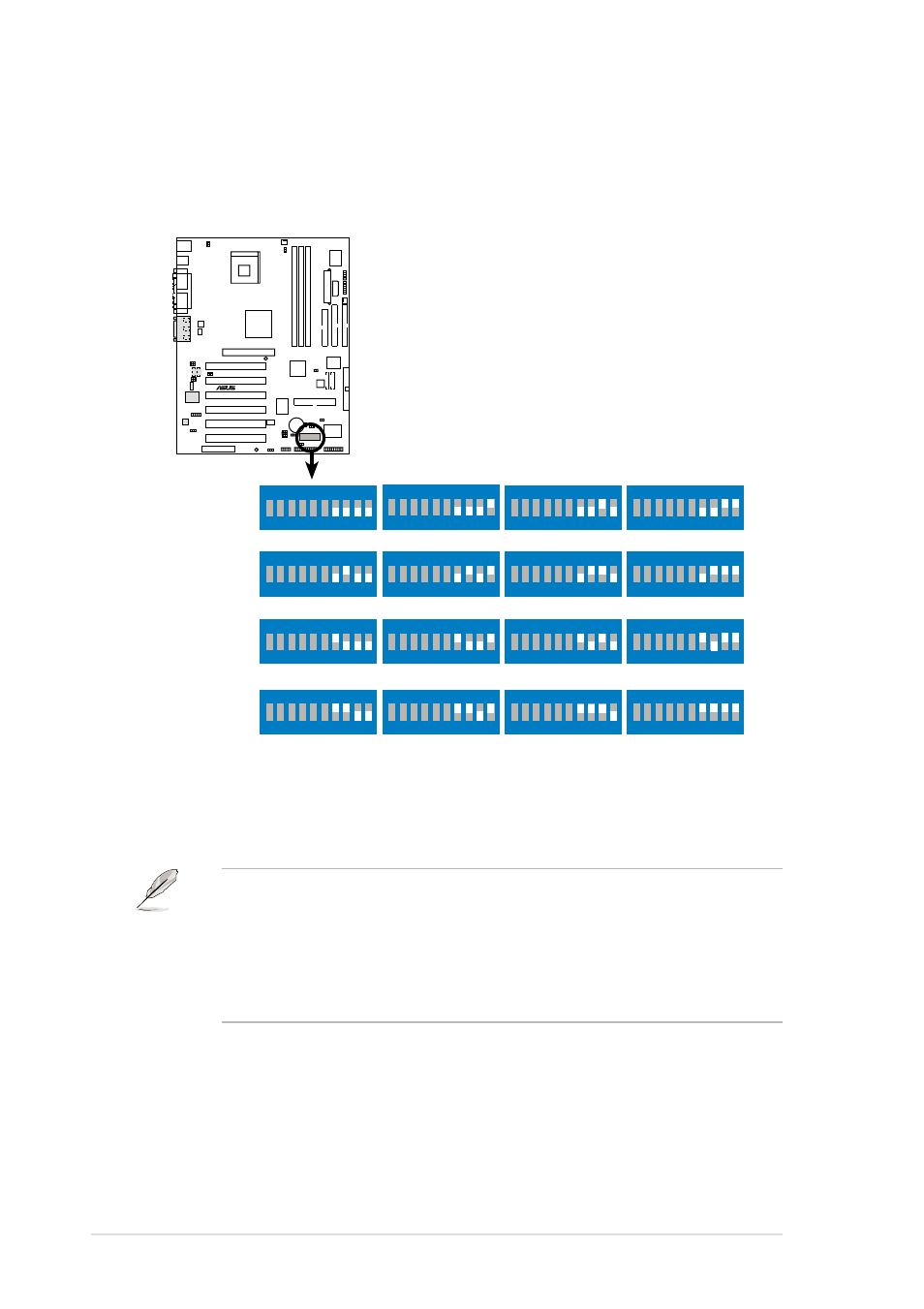 Switch p4b-e cpu frequency multiple selection | Asus P4B-E User Manual | Page 40 / 128