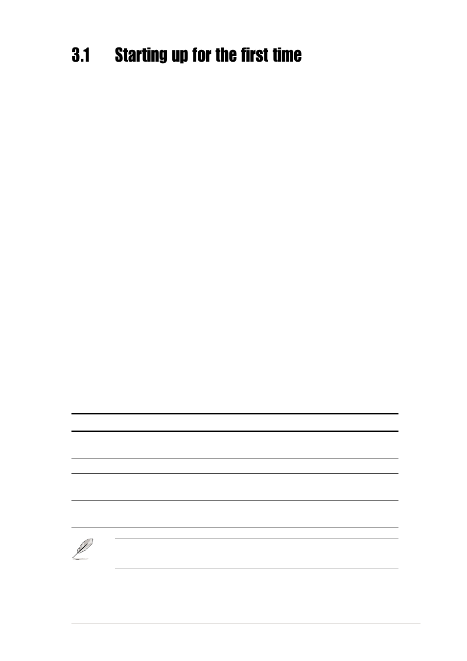 1 starting up for the first time | Asus P4B-E User Manual | Page 63 / 128