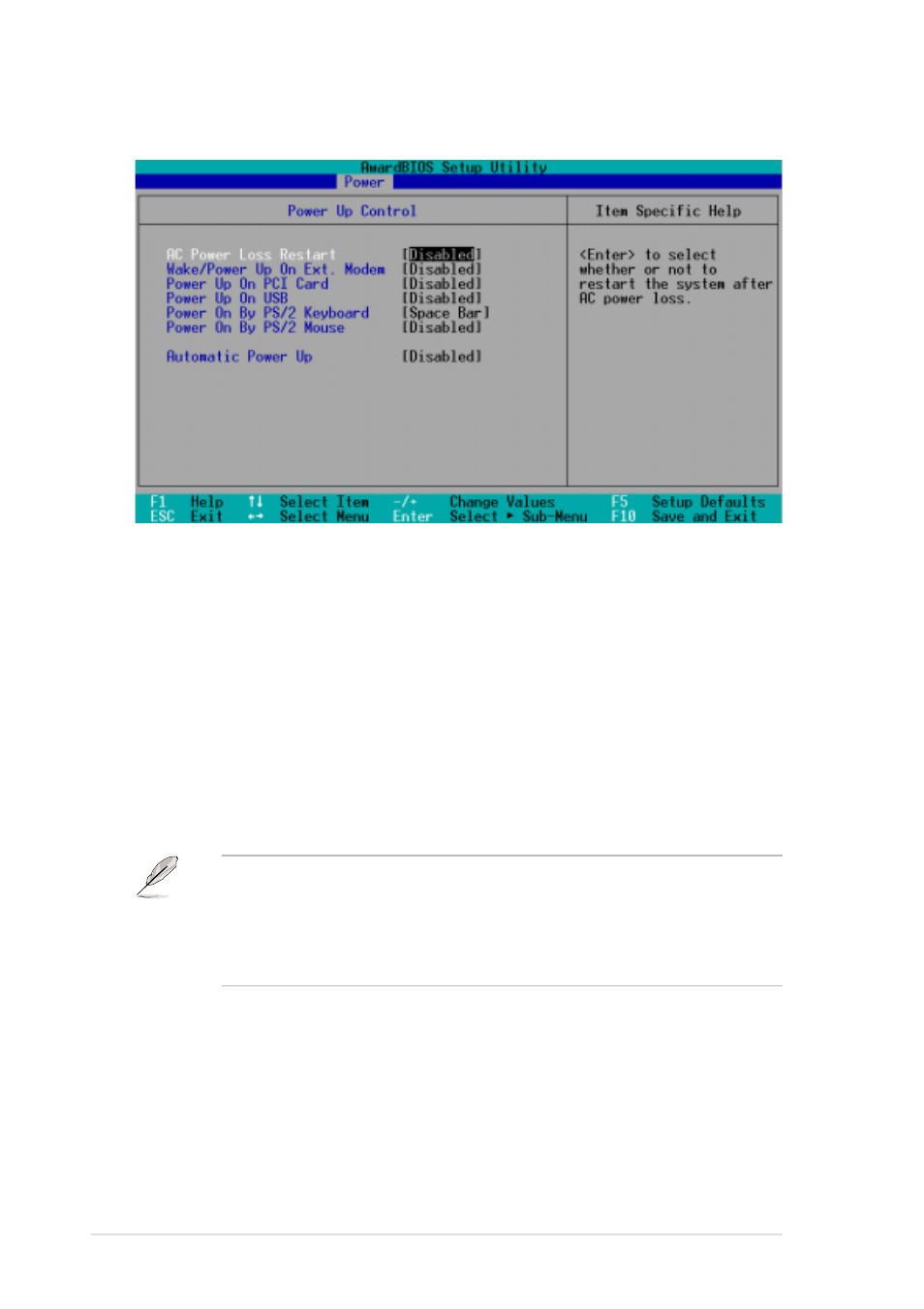 1 power up control | Asus P4B-E User Manual | Page 94 / 128