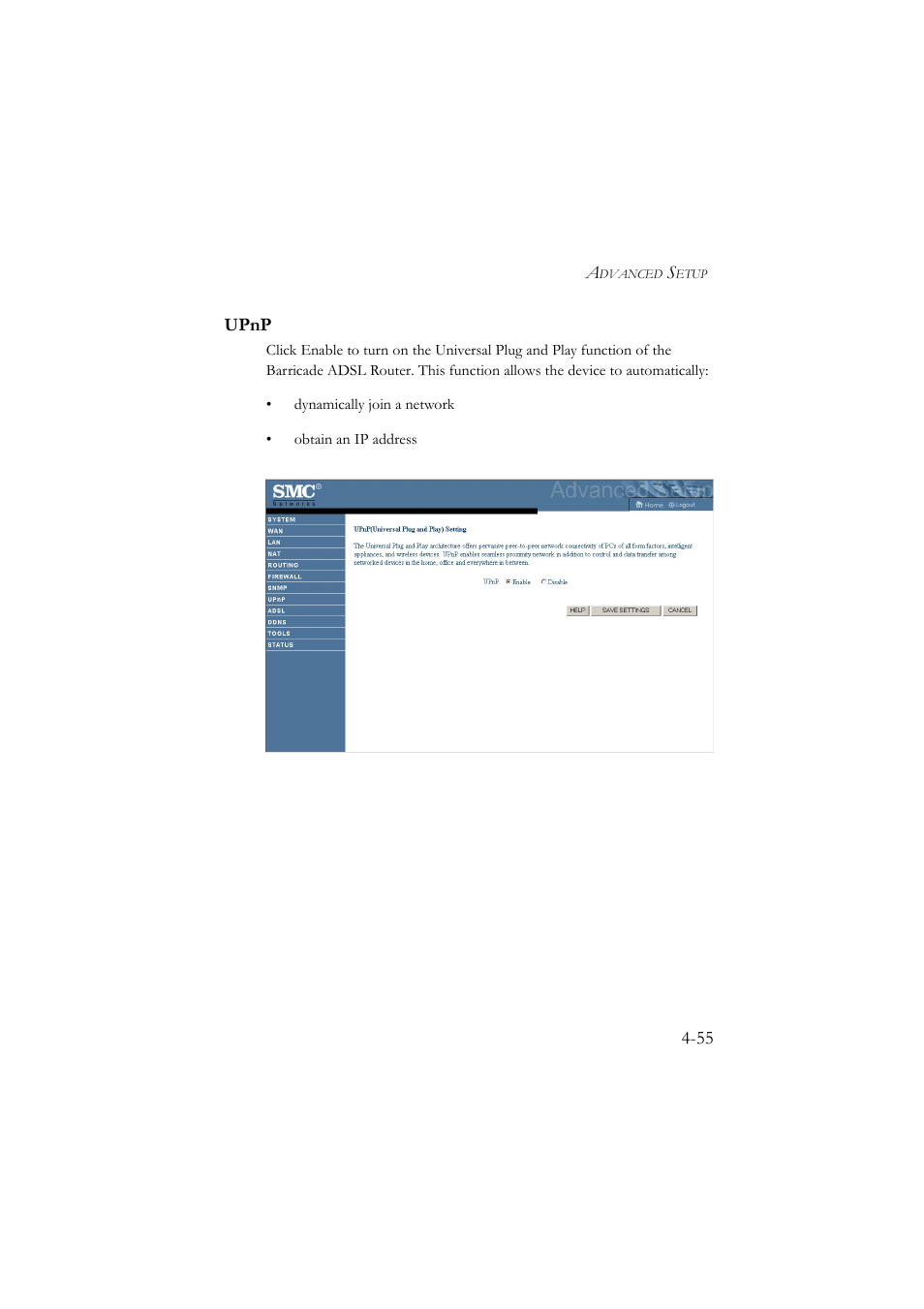 Upnp, Upnp -55 | SMC Networks SMC7904BRA User Manual | Page 100 / 129