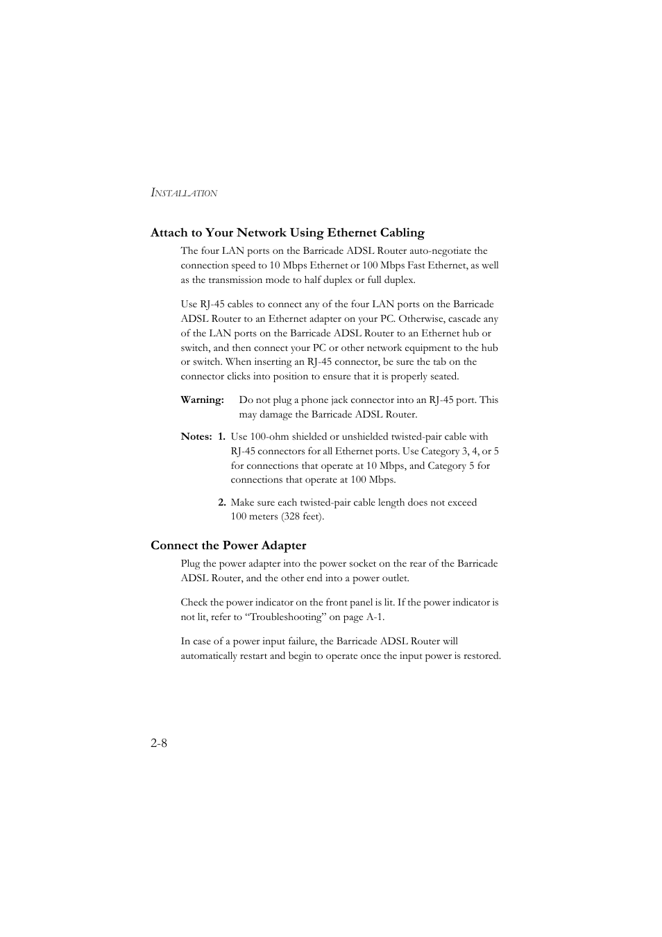 Attach to your network using ethernet cabling, Connect the power adapter | SMC Networks SMC7904BRA User Manual | Page 25 / 129